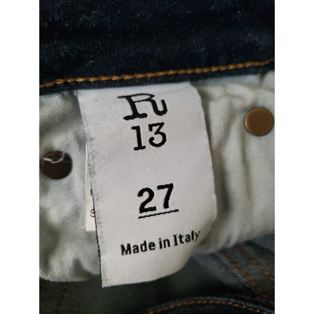 R13 Jeans Sz 27 Alison Skinny Howell Indigo W Cut Out Frayed Back Hem Italy (G View 3